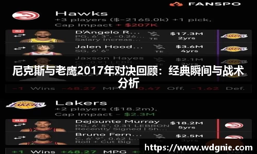尼克斯与老鹰2017年对决回顾：经典瞬间与战术分析